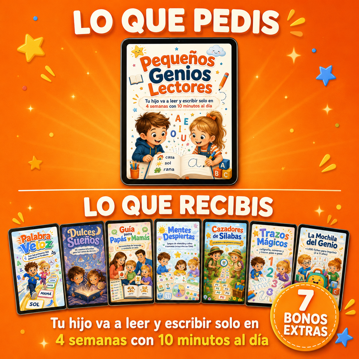 Pequeños Genios Lectores + 7 BONOS DE REGALO